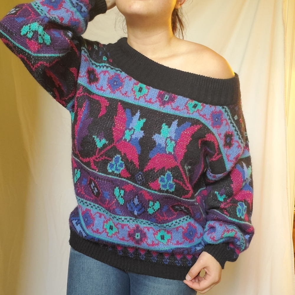 Vintage French Connection Off Shoulder Sweater